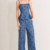 MIDNIGHT POLKA WOVEN PANTS