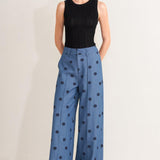 MIDNIGHT POLKA WOVEN PANTS