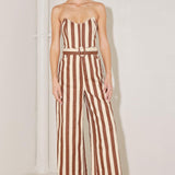 GOLDEN STRIPE ERA WOVEN JUMPSUIT