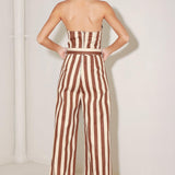 GOLDEN STRIPE ERA WOVEN JUMPSUIT