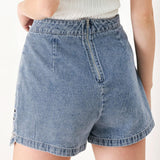 [PREORDER] FLORAL LOVE DENIM SKORT