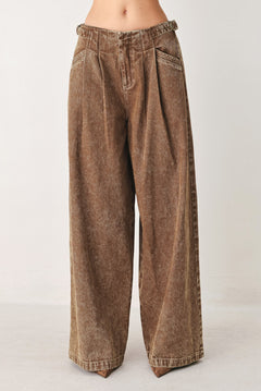 Flying Tomato Vintage Brown Denim Pants