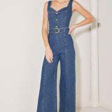 WESTSIDE GLAM DENIM JUMPSUIT