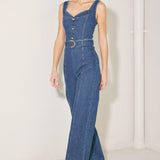 WESTSIDE GLAM DENIM JUMPSUIT