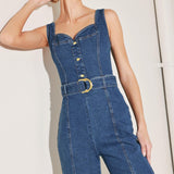 WESTSIDE GLAM DENIM JUMPSUIT