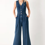 RUNWAY HIT LINE DENIM JUMPSUIT