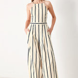 MONACO STRIPE WOVEN JUMPSUIT