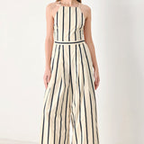 MONACO STRIPE WOVEN JUMPSUIT