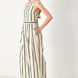 MONACO STRIPE WOVEN JUMPSUIT