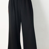 BLACK TIE PALAZZO WIDE LEG PANTS