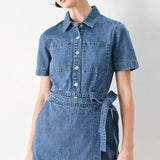 DAILY ROMANCE DENIM SKORT ROMPER