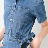 DAILY ROMANCE DENIM SKORT ROMPER