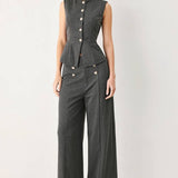 MODERN PINSTRIPE WOVEN PANTS
