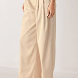 PARCHMENT RELAXED-FIT WOVEN PANTS