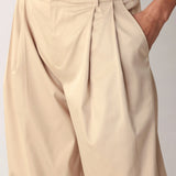 PARCHMENT RELAXED-FIT WOVEN PANTS