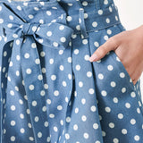 FLIRTY DOTS TIE WOVEN SHORTS