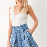 FLIRTY DOTS TIE WOVEN SHORTS