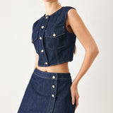 ICONIC INDIGO DENIM SKORT