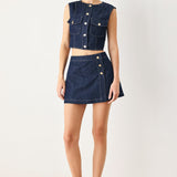 ICONIC INDIGO DENIM SKORT