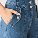 BRIAR BLUE FLARED DENIM PANTS