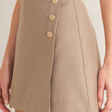 MANHATTAN PEPLUM WOVEN SKORT