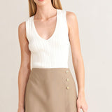 MANHATTAN PEPLUM WOVEN SKORT