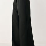 BLACK POWER PALAZZO WOVEN PANTS