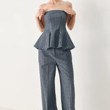 NOIR SOCIETY WOVEN WIDE LEG PANTS