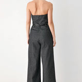 EXECUTIVE NOIR FLOW WOVEN JUMPSUIT