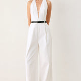 PRETTY MOMENT HALTER WOVEN JUMPSUIT