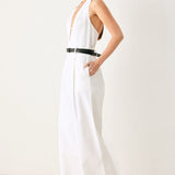 PRETTY MOMENT HALTER WOVEN JUMPSUIT