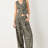 LEOPARD LUXE WOVEN PANTS