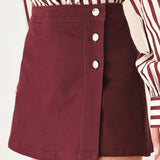 MERLOT RIDGE WOVEN SKORT
