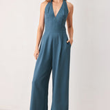 ARCTIC BLUE WOVEN JUMPSUIT