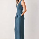 ARCTIC BLUE WOVEN JUMPSUIT