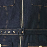 SLEEVELESS WORKWEAR DENIM JUMPSUIT