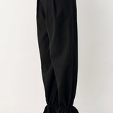 NOIR DRAWSTRING WOVEN PANTS