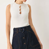 CHIC CHARM DENIM SKORT