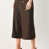 ESPRESSO MUSE WOVEN CULOTTES PANTS