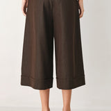 ESPRESSO MUSE WOVEN CULOTTES PANTS