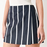 DARK RHYTHM STRIPE WOVEN SKORT