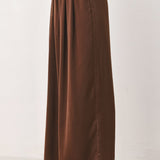 CANYON BROWN ELASTIC WAIST WOVEN PANTS