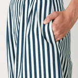 PORTSIDE STRIPE WOVEN WIDE LEG PANTS