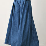 STATEMENT BLUE WIDE LEG DENIM PANTS