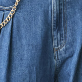 STATEMENT BLUE WIDE LEG DENIM PANTS