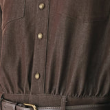 RICH COCOA WOVEN ROMPER
