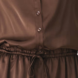 VINTAGE MOCHA WOVEN ROMPER