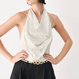 BLACK & CREAM POISE WOVEN JUMPSUIT