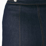 INDIGO IMPRESSION BUTTON DETAIL FLARE JEANS