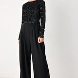 AFTER DARK LACE WIDE LEG JUMPSUIT